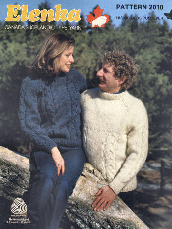 His & Her Cable Sweater Knitting Pattern 30-48