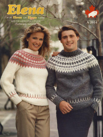 His & Her Pullover Sweater Graph Knitting Pattern 32-46
