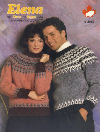 His & Her Pullover Sweater Graph Knitting Pattern 32-46