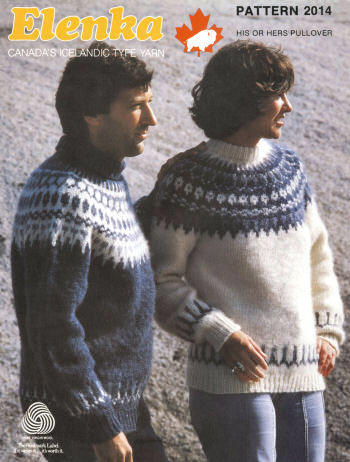 His & Her Pullover Sweater Graph Knitting Pattern 32-46