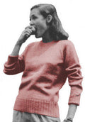 Top Down Classic Pullover Sweater Knitting Pattern 34-40