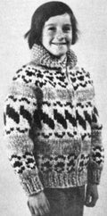 Fair Isle Sweater Jacket Children Knitting Pattern 32-36