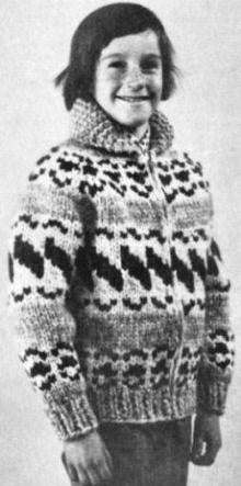 Fair Isle Sweater Jacket Children Knitting Pattern 32-36