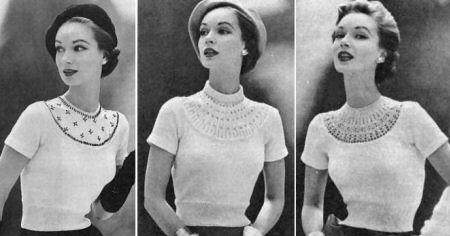 Sweater with 3 Snap-in Yokes Knitting Pattern 12-20