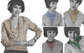 V-Neck Sweater with 4 Dickeys Knitting Pattern 34-40