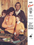 V-Neck Sweater Family Knitting Pattern 25-48