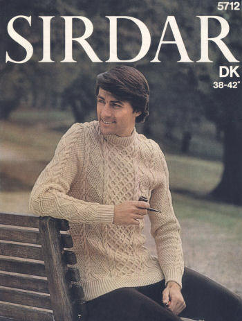 Aran Pullover Sweater Knitting Pattern 38-42