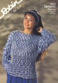 Ribbed Pullover Sweater Knitting Pattern 28-38