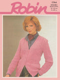 Patterned Cardigan Sweater Knitting Pattern 30-42