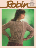Sweater with Pattern Panel Knitting Pattern 32-40