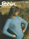 Sweater with Contrast Yoke Knitting Pattern 32-40