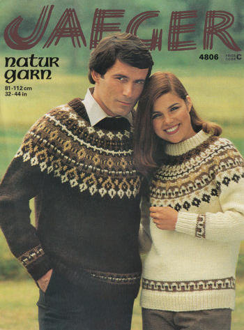 Fair Isle Pullover Sweater Knitting Pattern 32-44
