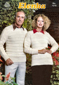 Striped Pullover Sweater Knitting Pattern 34-42