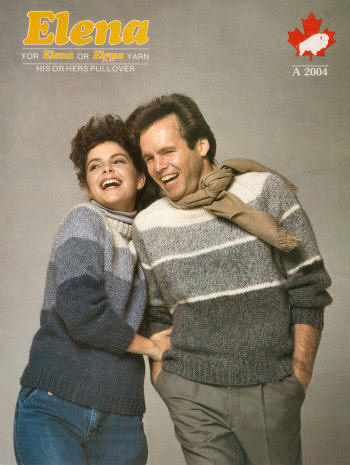 Striped Pullover Sweater Knitting Pattern 32-46