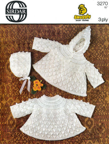 Baby Sweater with Hood & Bonnet Knitting Pattern Sz 12 mos
