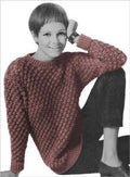 Berry Stitch Pullover Sweater Knitting Pattern Sz 10-16