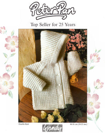 Hooded Sweater Jacket Knitting Pattern Sz 12 mos - 3 yrs