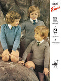 Boys V-Neck Sweater Knitting Pattern 3 - 7