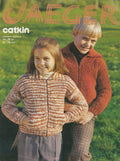 Zippered Sweater Jacket Children Knitting Pattern Sz 5-12
