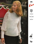 Lacy Pullover Sweater Top Crochet Pattern 34-38