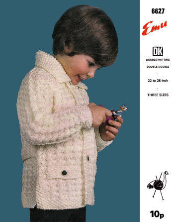 Children Sweater Jacket Knitting Pattern Sz 3-7