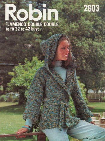 Cardigan Sweater with Hood Knitting Pattern 32-42