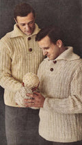 Man's PulloverSweater Knitting Pattern 36-46