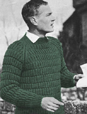 Raglan Sweater Knitting Pattern 38-42