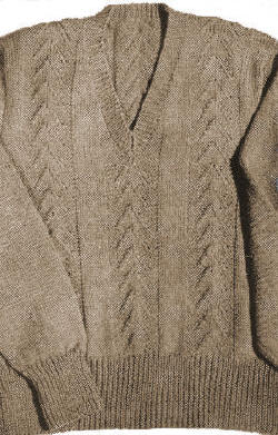 Men Arrowhead Sweater & Socks Knitting Pattern 36-44