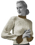 Shell Stitch Pullover Sweater Crochet Pattern 30-34