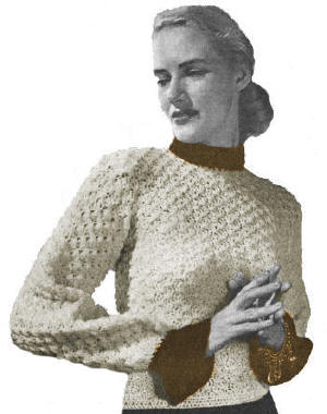 Shell Stitch Pullover Sweater Crochet Pattern 30-34