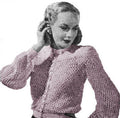 Mesh Cardigan Sweater Crochet Pattern Sz 14-16