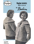 Raglan Jackets Sweaters Knitting Pattern 32-38