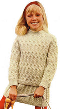 Girls Cable Sweater & Skirt Set Knitting Pattern Sz 4-12