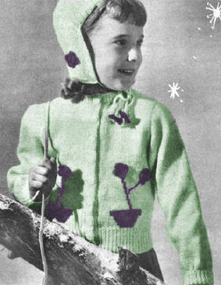 Girls Sweater & Bonnet Set Knitting Pattern Sz 6-10