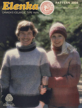 His & Her Pullover Sweater & Hat Knitting Pattern 32-46