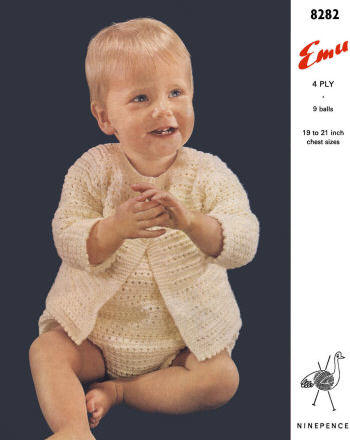 Baby Sweater and Rompers Knitting Pattern Sz 18 mos - 2 yrs