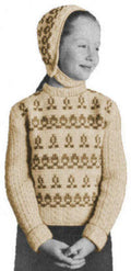 Embroidered Sweater & Cap Girls Crochet Pattern 6-10