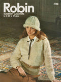 V-Neck Sweater & Hat Set Knitting Pattern 22-42