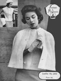 Waistcoat Sweater Top & Cape Knitting Pattern 34-38