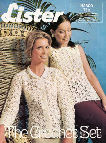 Cardigan & Sleeveless Top Crochet Pattern 34-36
