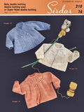 Baby Cardigan Sweaters Knitting Pattern Sz 3-6 mos