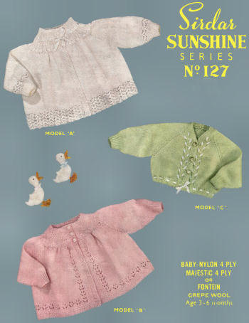Baby Cardigan Sweaters Knitting Pattern Sz 3-6 mos