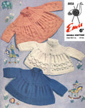 Three Baby Sweaters Knitting Pattern Sz 24 mos - 2 yrs