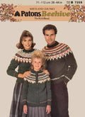 Nordic Cardigan & Pullover Sweaters Family Knitting Pattern 28-44