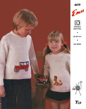 Picture Pullover Sweaters Children Knitting Pattern 4-10