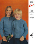 Cardigan & Pullover Sweater Child & Adult Knitting Pattern Sz 3 - Adult