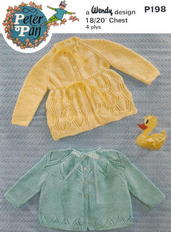 Baby Cardigan Sweaters Knitting Pattern Sz 12-24 mos
