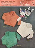 3 Styles Cardigan Sweaters Children Knitting Pattern Sz 2 & 4