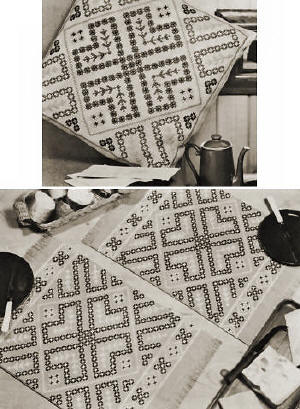 Swedish Cushion & Placemats Cross-Stitch Embroidery Pattern